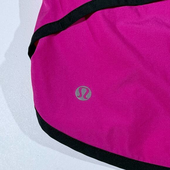 Lululemon Speed Up Shorts 2.5” Size 4 Hot Pink Magenta Black Trim Running - Picture 7 of 10